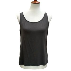 Eileen Fisher scoopneck slim shell tank small Slate gray NWT